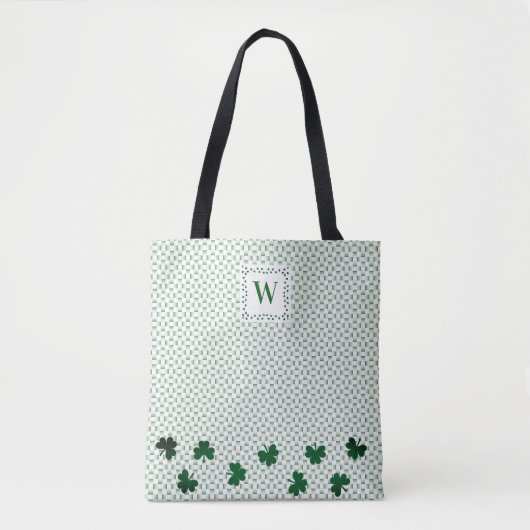 Sac fourre-tout vert shamrock tout-imprimé (Devant)