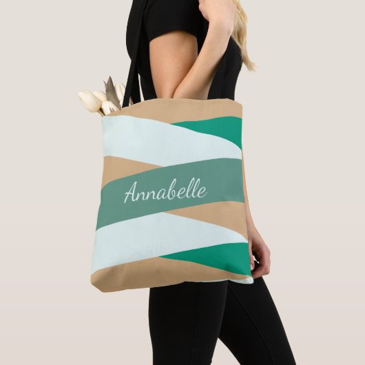 Sac fourre-tout vert simple et moderne (De près)