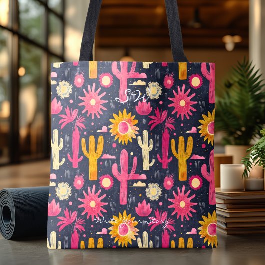 Sac fourre-tout Vibrant Cactus et Sun Wellness