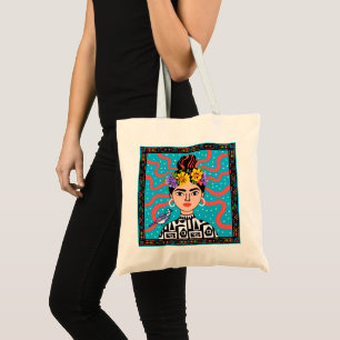 Sac fourre-tout vibrant d'art populaire inspiré de
