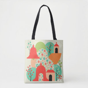 Sac fourre-tout villageois floral fantaisiste
