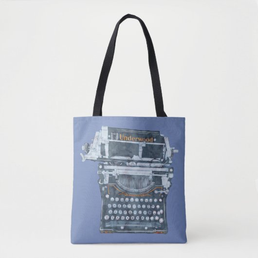 Sac fourre-tout vintage à machine à écrire (Devant)