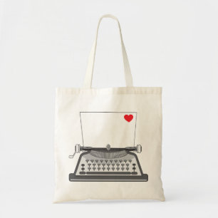 Sac fourre-tout vintage à machine à écrire