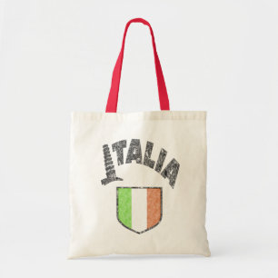 Sac fourre-tout vintage à toile de drapeau italie