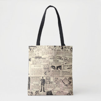 sac fourre-tout "Vintage Comic Book Classified Ads