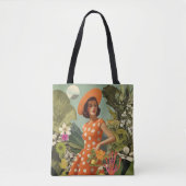 Sac fourre-tout vintage de collection botanique (Devant)