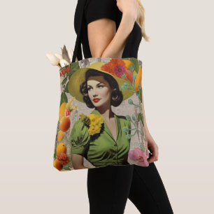 Sac fourre-tout vintage de collection botanique