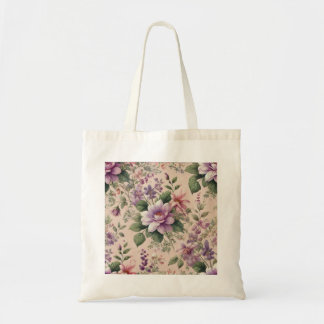 Sac fourre-tout vintage Floral Elegance - Beige do