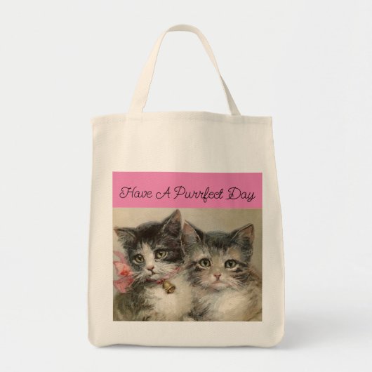 Sac fourre-tout vintage Kittens (Devant)