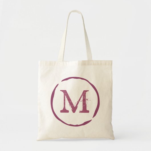 sac fourre-tout vintage monogramme rouge en tache (Devant)