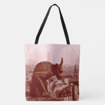 Sac fourre-tout vintage noir et blanc de Paris pho