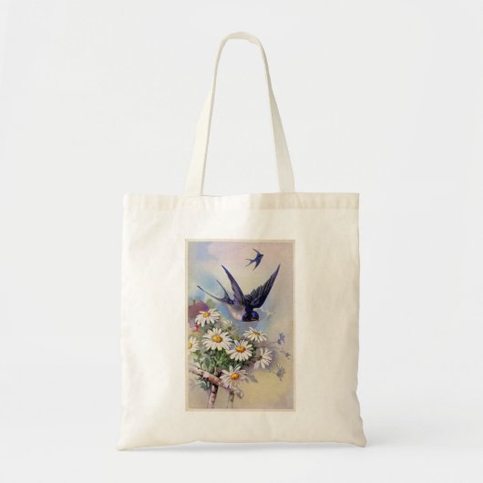Sac fourre-tout vintage Oiseaux Et Fleurs (Devant)