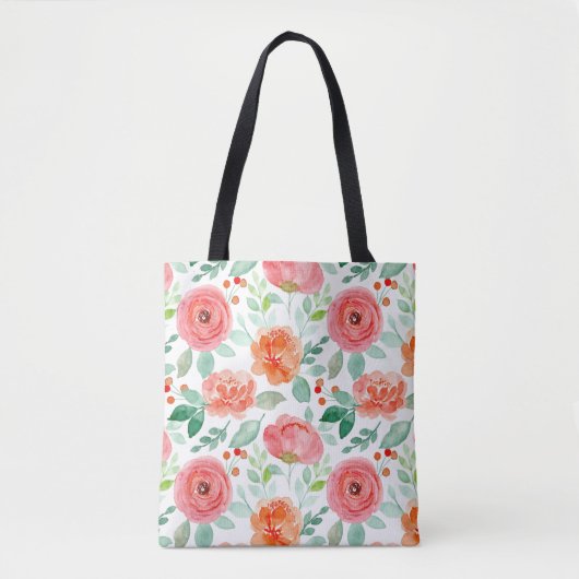 Sac fourre-tout Vintage rose orange (Devant)