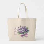 Sac fourre-tout violet personnalisé de février (Dos)
