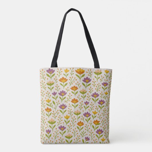 Sac fourre-tout violet, rose et vert (Dos)