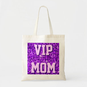 Sac fourre-tout 'VIP MOM' violet Glitz