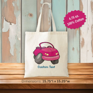 Sac fourre-tout voiture de dessin animé rose