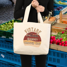 Sac fourre-tout "Voyage Vintage dans le temps"