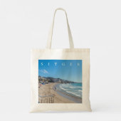 Sac fourre-tout vue plage de Sitges (Dos)