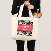 Sac fourre-tout Zebra Rose Sassy Star (Devant (produit))