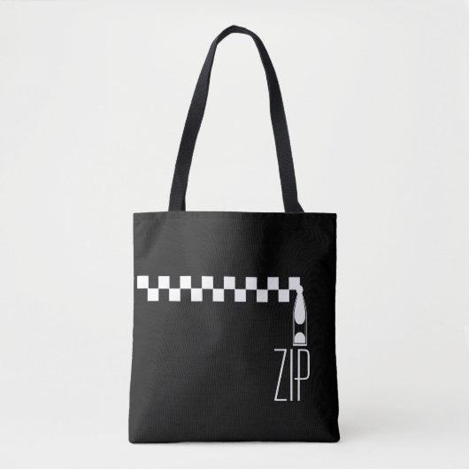 Sac fourre-tout ZIP noir  (Devant)