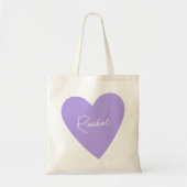 Sac fourre violet girly avec nom (Devant)