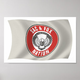 Sac & Fox Nation (Oklahoma) Vlag Poster Print