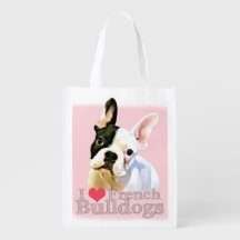 Sac Français Réutilisable - I Heart French Bulldog