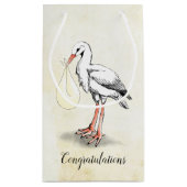 Sac GIft Baby shower de la cigogne (neutre) (Dos)