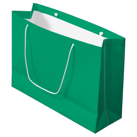 Sac grand cadeau bleu vert - Conception couleur un (Devant Angle)
