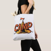 Sac graphique de camp d'été rétro (De près)
