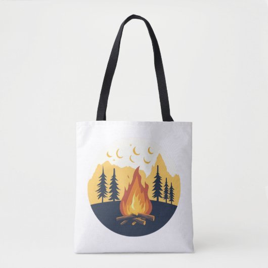 Sac graphique de camp d'été rétro (Devant)