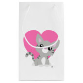 Sac gris de cadeau de Kitty de Saint-Valentin (Dos)