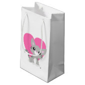 Sac gris de cadeau de Kitty de Saint-Valentin (Dos Angle)