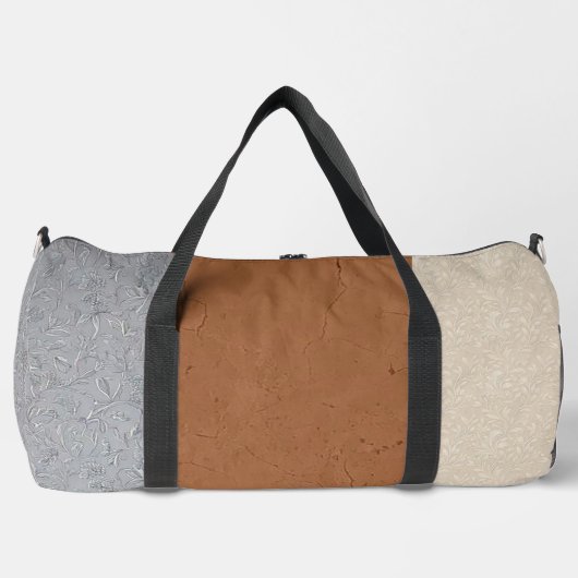 Sac gris, ivoire et duffel Brown (Recto)