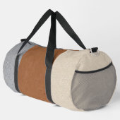 Sac gris, ivoire et duffel Brown (Coin droit)