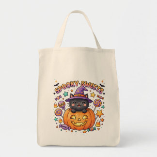 Sac Halloween pour friandises ou farces de chat no