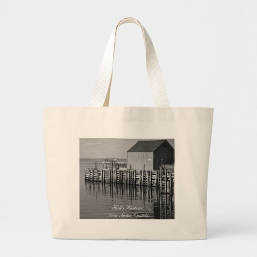 Sac Hall's Harbour Wharf (B&W) (Devant)