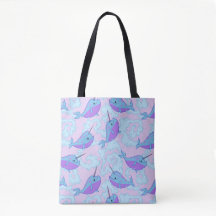 Sac heureux de motif de Narwhal