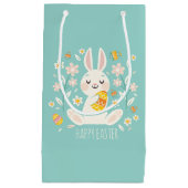 Sac heureux élégant de cadeau du lapin de Pâques | (Devant)