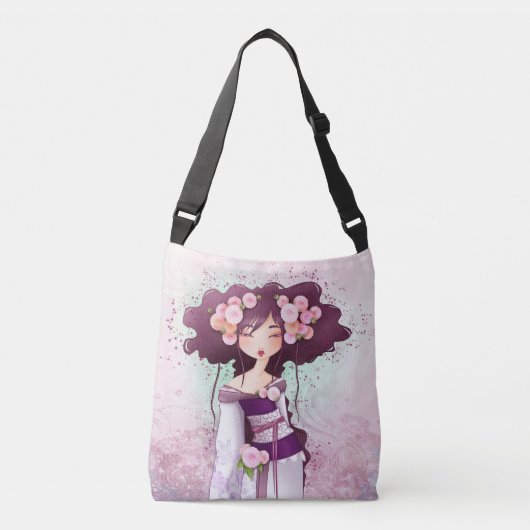 sac illustration geisha dahlia (Devant)