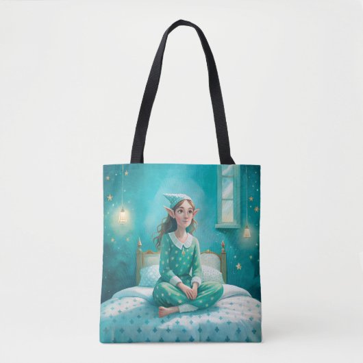 Sac imprimé elfe art fille bleu (Devant)