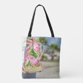 Sac imprimé melon d'eau rose et verte (Dos)