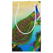 Sac indien bleu élégant de cadeau de paon (Devant)