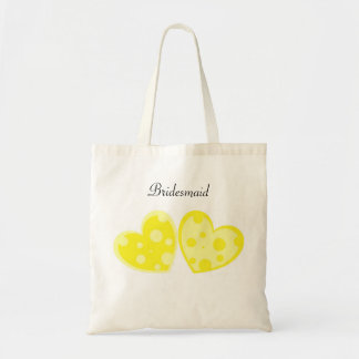 Sac jaune de coeurs