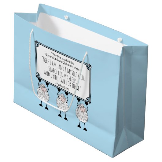 Sac "Je prendrai soin de mes brebis" (Devant Angle)
