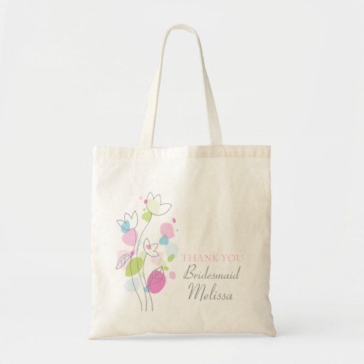 Sac mariage de fleurs confetti moderne (Devant)