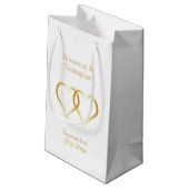 Sac mariage petit cadeau Coeurs d'or (Dos Angle)