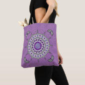 Sac Mehndi Fantasy Argent à Impression Totale (De près)