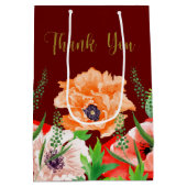 Sac Merci à fleurs de pavot moyen cadeau (Dos)